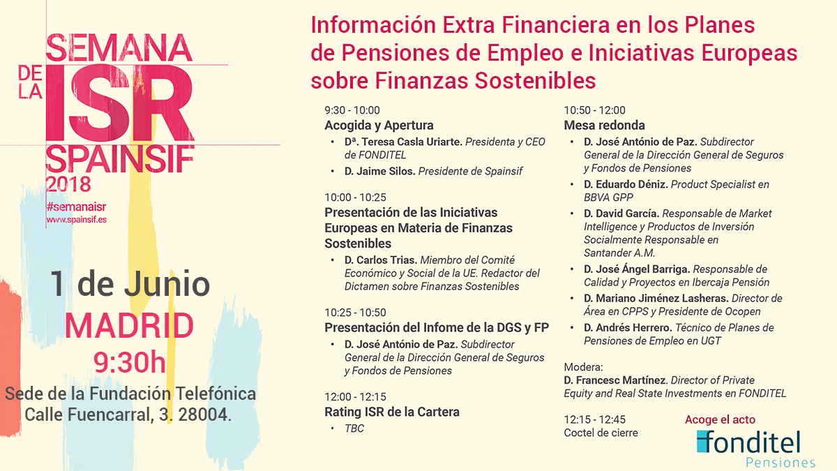 Información Extra Financiera en los Planes de Pensiones de Empleo e Iniciativas Europeas sobre Finanzas Sostenibles