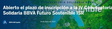 IV Convocatoria Solidaria BBVA Futuro Sostenible ISR