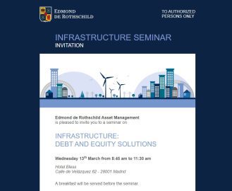 Infrastructure Seminar, «Financing infrastructure: debt and equity solutions»
