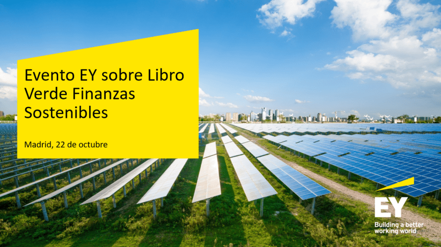 Banner evento EY sobre el Libro Verde de Finanzas Sostenibles