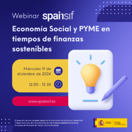 Webinar Spainsif: Economía Social y PYME en tiempos de finanzas sostenibles
